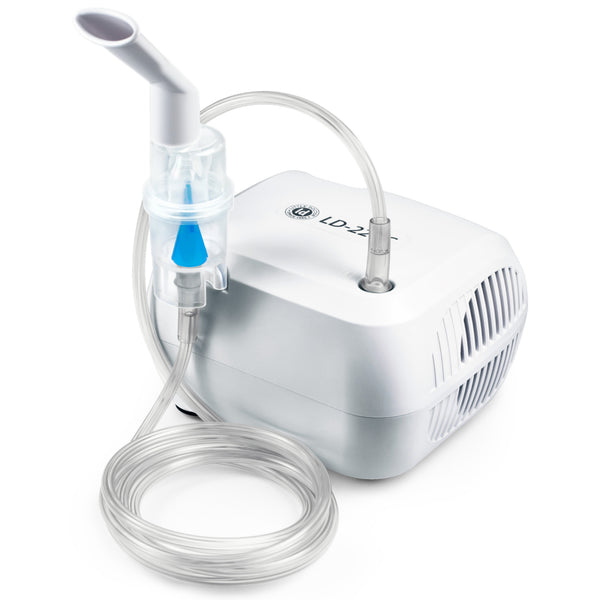 Little Doctor LD-220C Inhalator pentru copii și adulți, terapie cu aerosoli, nebulizator, compresor de inhalare, 55 dB, alb