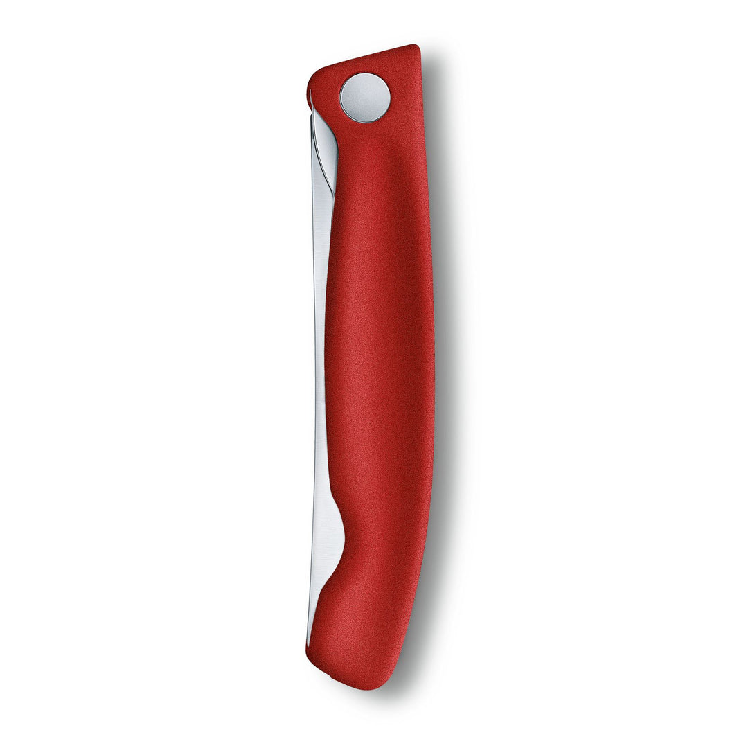 Cuțit de bucătărie pliant 11cm lama netedă Victorinox roșu