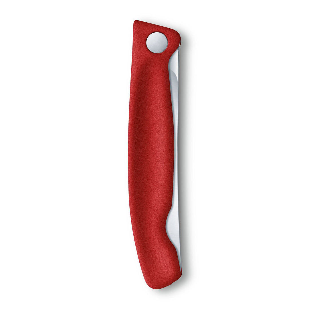 Cuțit de bucătărie pliant 11cm lama netedă Victorinox roșu