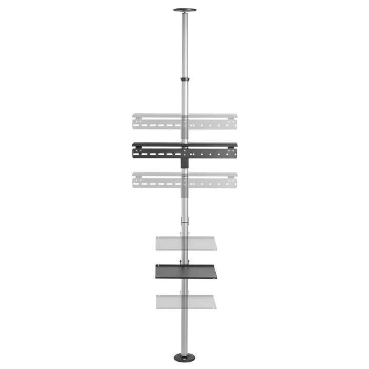 Suport TV, tavan și podea telescopice cu raft Maclean MC-791N 37 "-70", maxim 30 kg