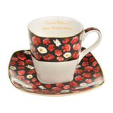 Set de cești de espresso din porțelan Queen Isabell cu farfurie