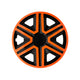 16" NRM ACTION DOUBLECOLOR ORANGE BLACK capace de butuc portocaliu/negru - 4 bucăți