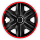Capace 16" NRM FAST LUX RED roșu/negru 4 bucăți
