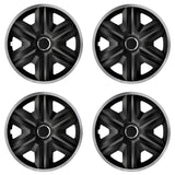 Capace 16" NRM FAST LUX SILVER argintiu/negru 4pcs