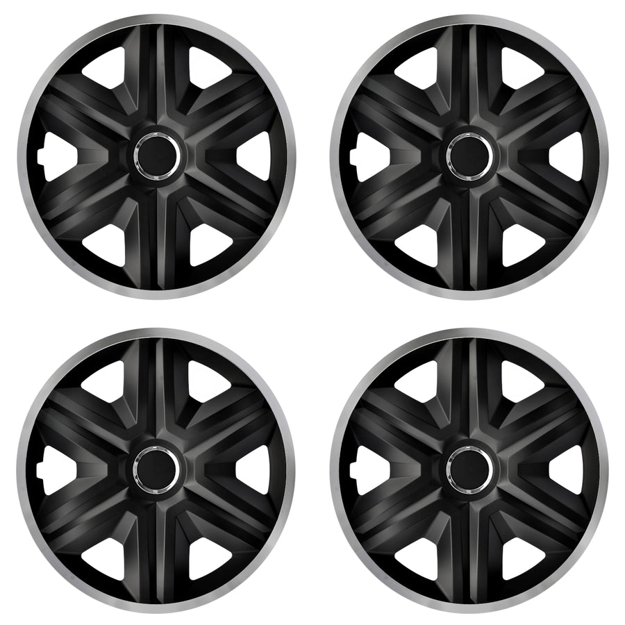 Capace 16" NRM FAST LUX SILVER argintiu/negru 4pcs