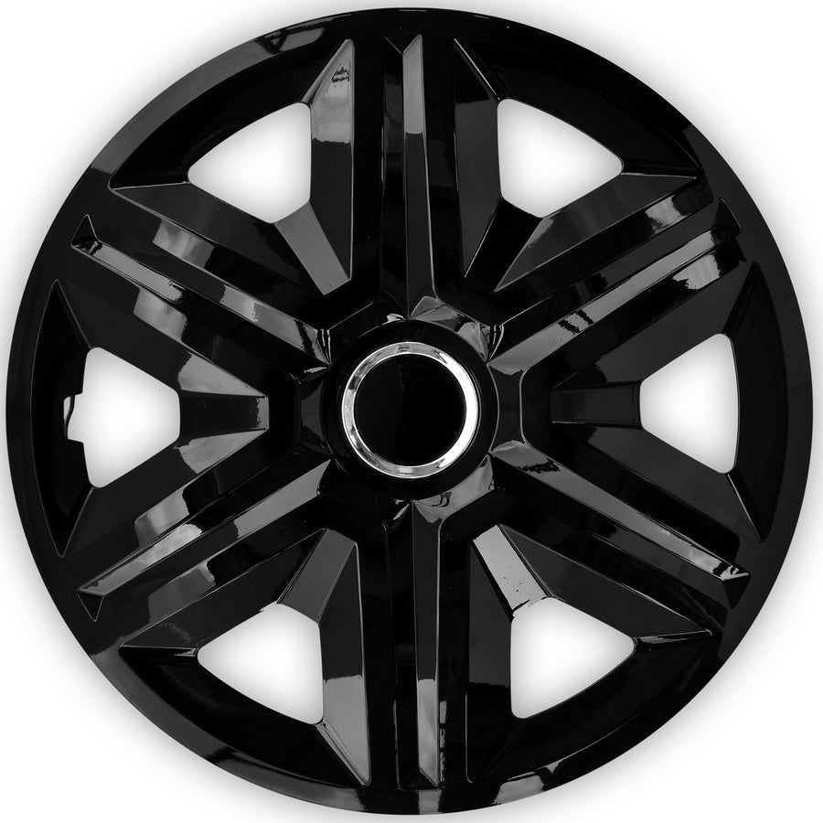 Capace 14" NRM FAST BLACK LACQUERED 4 bucăți