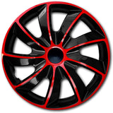 Set de capace de butuci 14" QUAD roșu/negru 4 bucăți