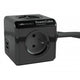 Cablu prelungitor PowerCube Extended 4 prize 2 x USB 3m negru