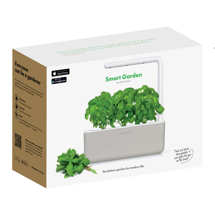 ClicAndGrow Smart Garden 3 grădină de casă bej + capsule de busuioc