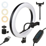 Lampă inelară 12 "LED 20W Maclean Energy MCE612, capacitatea de a schimba culoarea 3200K-5600K și luminozitatea 10-100%