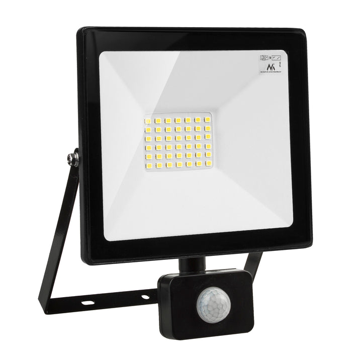 Proiector LED cu senzor de mișcare Maclean, subțire 30W, 2400lm, culoare alb rece (6000K), IP44, MCE630 CW PIR