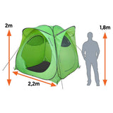 Cort turistic pentru pescuit Monsun, verde, 225 x 225 x 190 cm