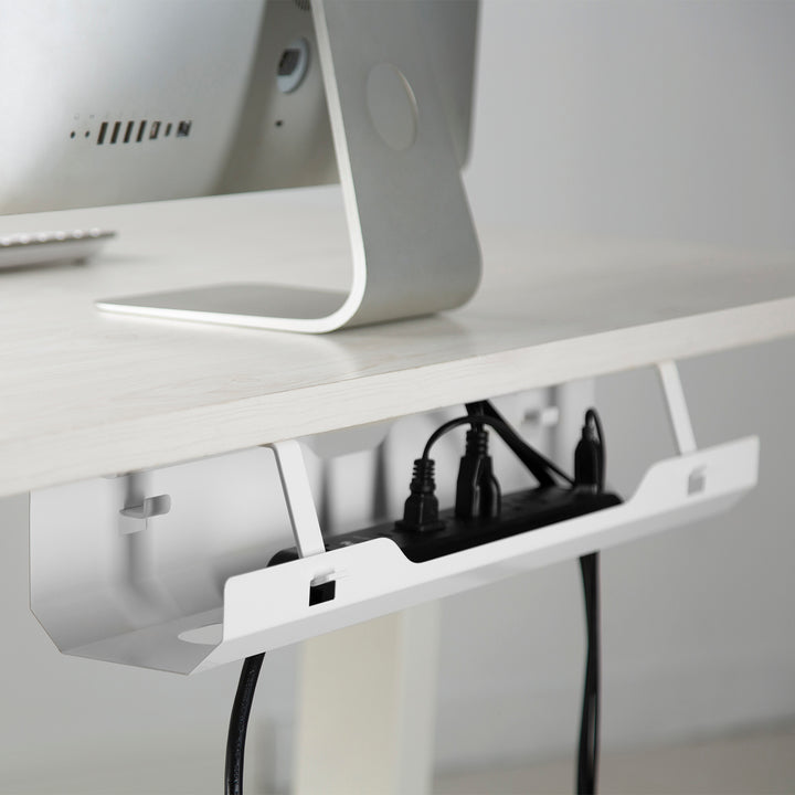 Organizator birou, Ergo Office ER-431 W, 60 cm, alb, ideal pentru depozitarea cablurilor