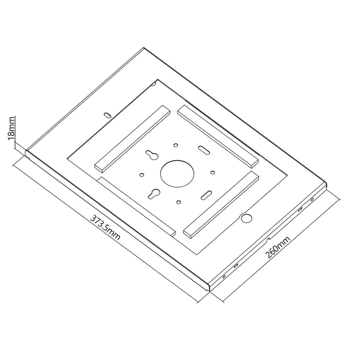 Maclean MC-907W Suport de montare pe perete pentru tabletă Suport de perete antifurt Protecție antifurt de blocare 12,9" iPad Pro VESA 75 x 75