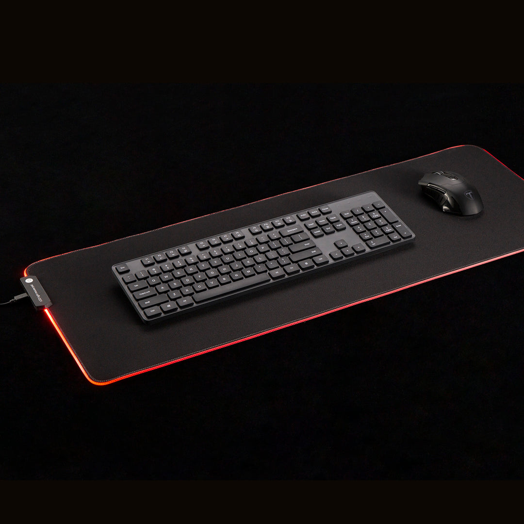 XXL Gaming mouse & keyboard pad 80x30cm cu iluminare RGB cu LED-uri și cauciuc antiderapant în partea inferioară Desk pad (800x300x4mm)