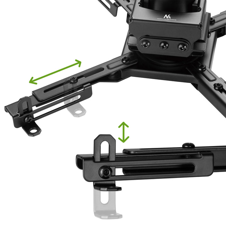 Maclean MC-913 Suport universal pentru proiector universal pentru montare pe tavan, reglabil din oțel, înclinabil și rotativ 35 kg