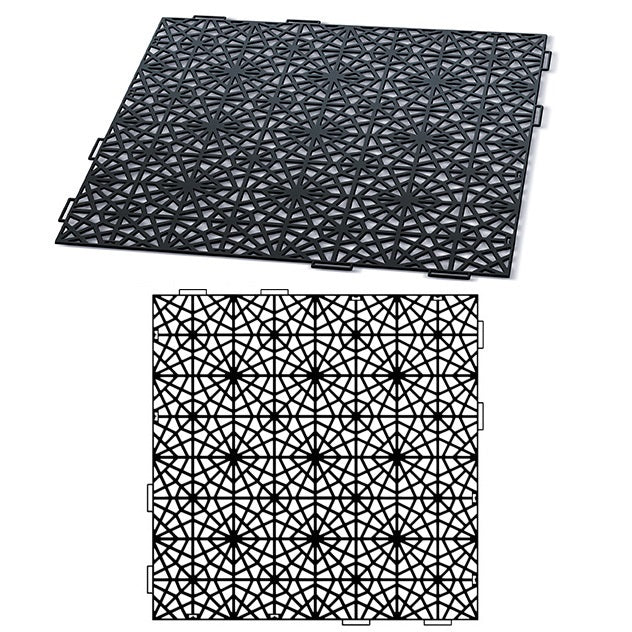 Dală / pavaj ajurat din plastic Mosaic IAK401-S411 negru