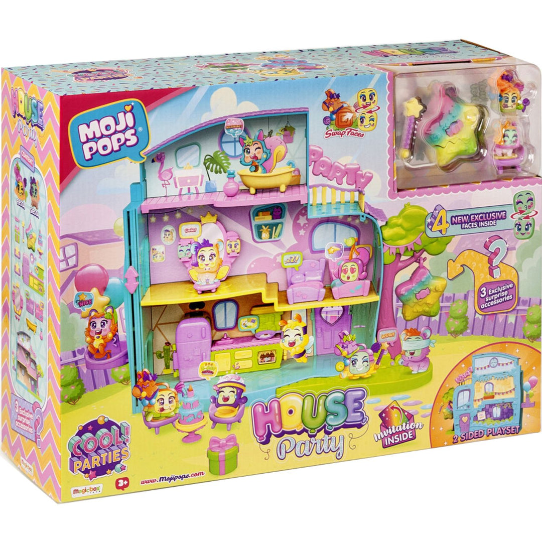 MojiPops House Party Set - Casă de petrecere cu piñata și figurine exclusive