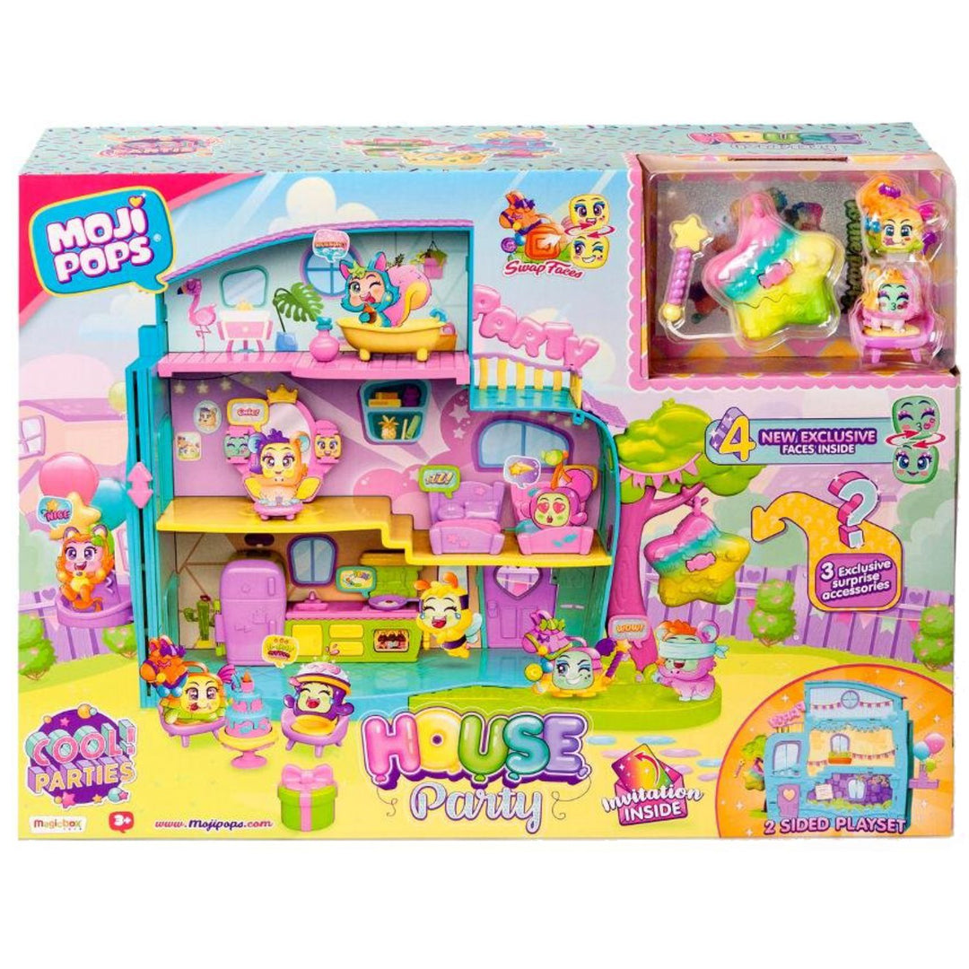 MojiPops House Party Set - Casă de petrecere cu piñata și figurine exclusive