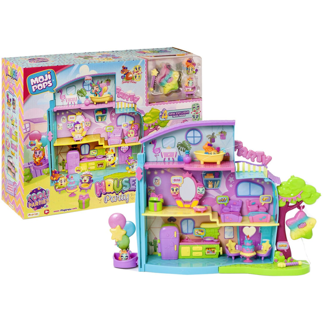 MojiPops House Party Set - Casă de petrecere cu piñata și figurine exclusive