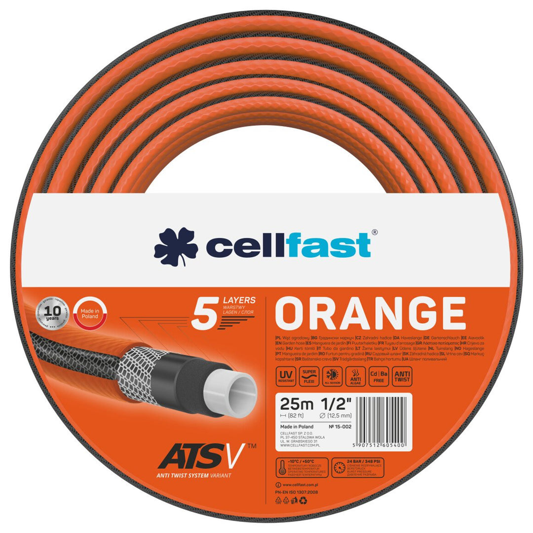 Furtun de grădină 5 straturi Cellfast Orange ATSV 1/2 "25m