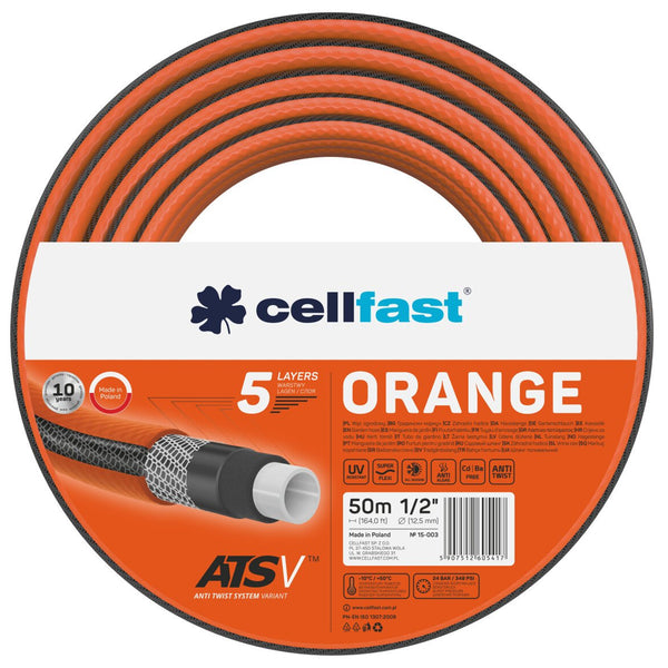 Furtun de grădină 5 straturi Cellfast Orange ATSV 1/2 "50m
