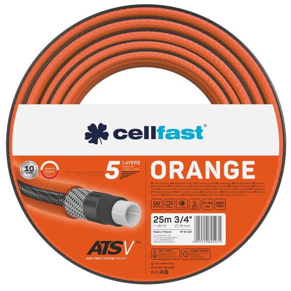 Furtun de grădină 5 straturi Cellfast Orange ATSV 3/4 "25m