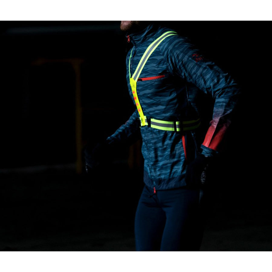 Bretele reflectorizante LED, Maclean MCE425, verde
