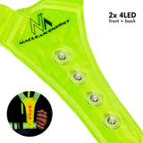 Bretele reflectorizante LED, Maclean MCE425, verde