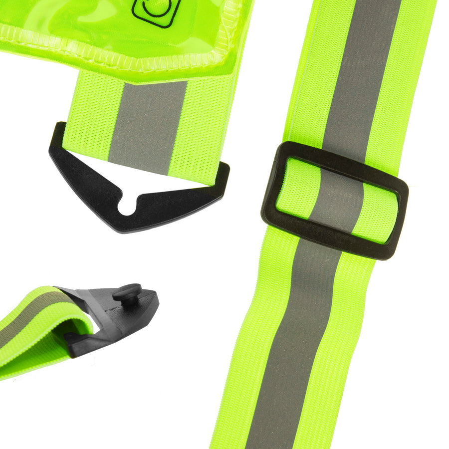 Bretele reflectorizante LED, Maclean MCE425, verde