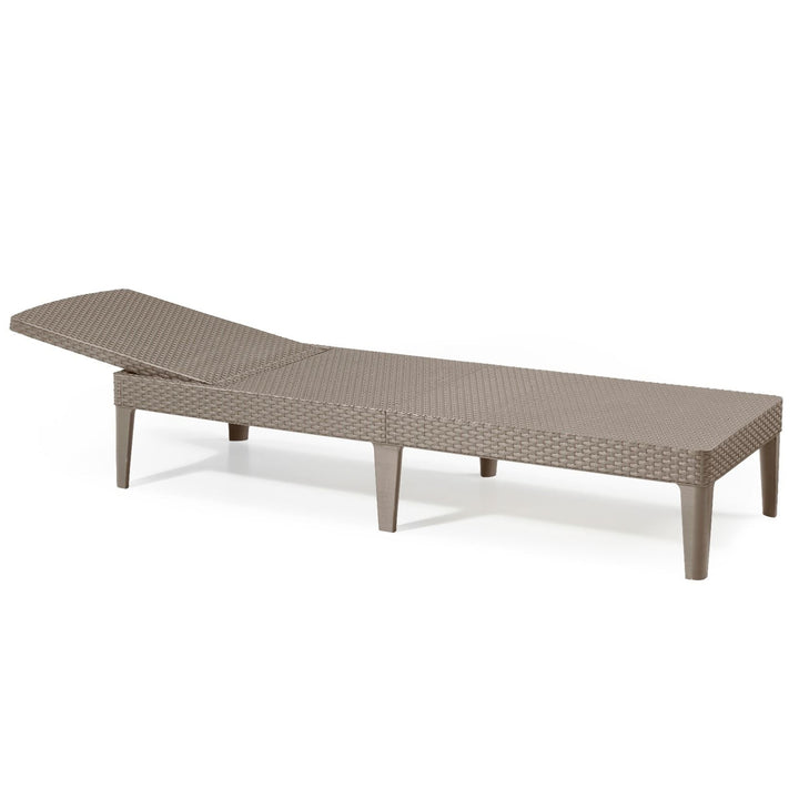 Scaun de terasă de grădină ajustabil Jaipur Sun Lounger cappuccino