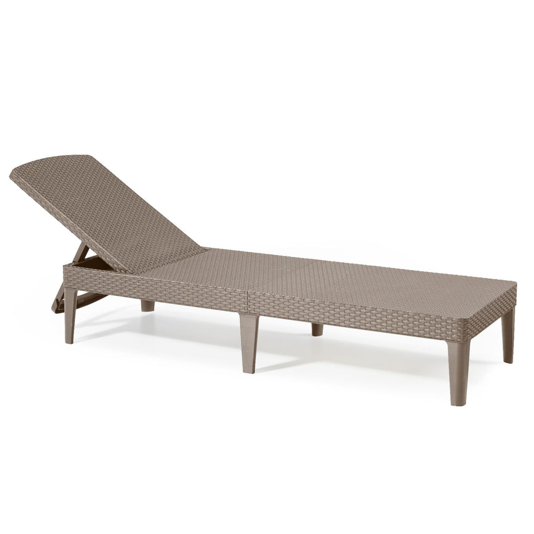 Scaun de terasă de grădină ajustabil Jaipur Sun Lounger cappuccino