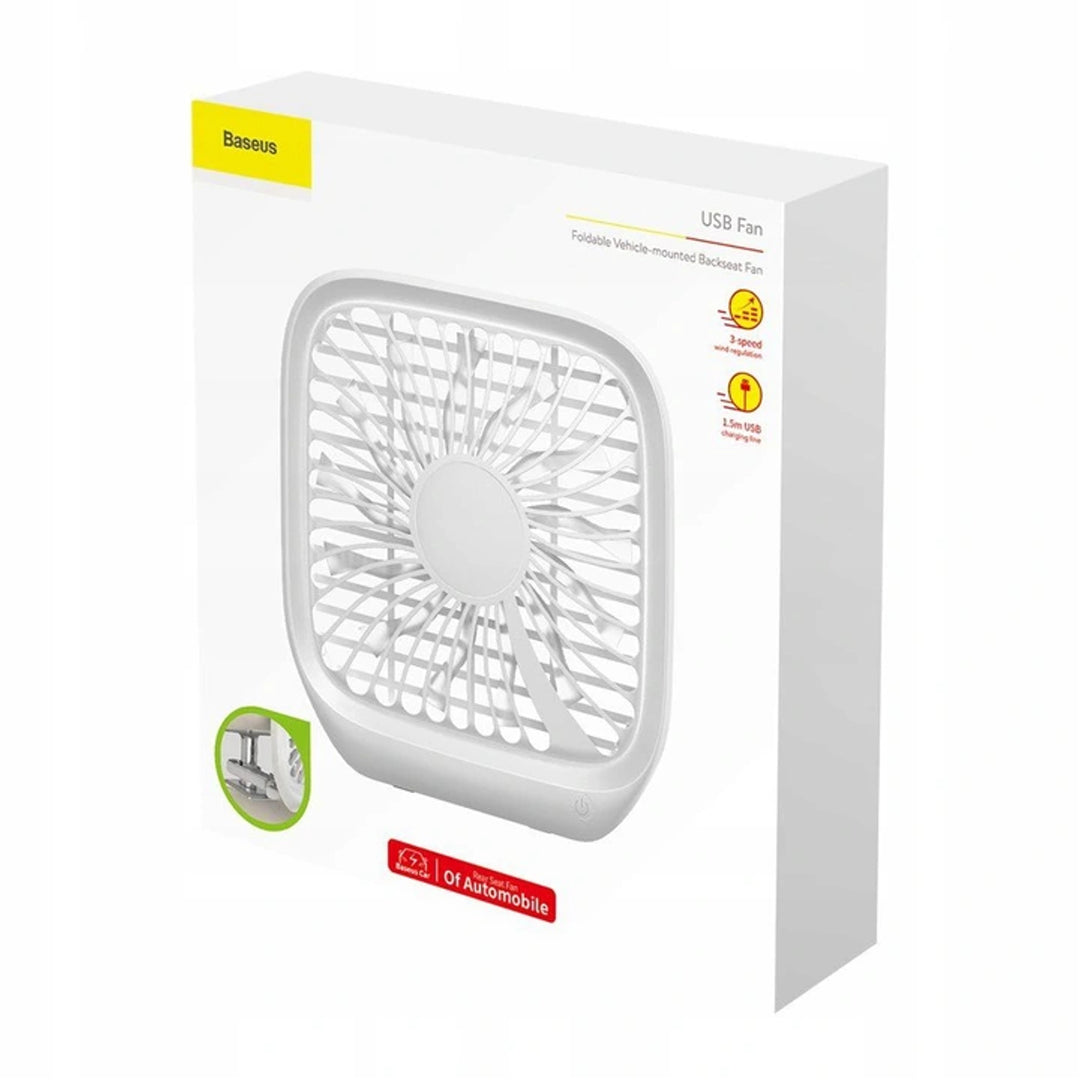 Ventilator de masina Baseus BASWIA46675, USB, pentru tetiera, Pliabil, rotativ