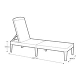 Sezlong reglabil Jaipur Sun Lounger, Curver, antracit