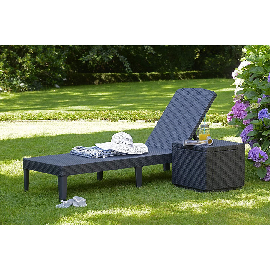 Sezlong reglabil Jaipur Sun Lounger, Curver, antracit