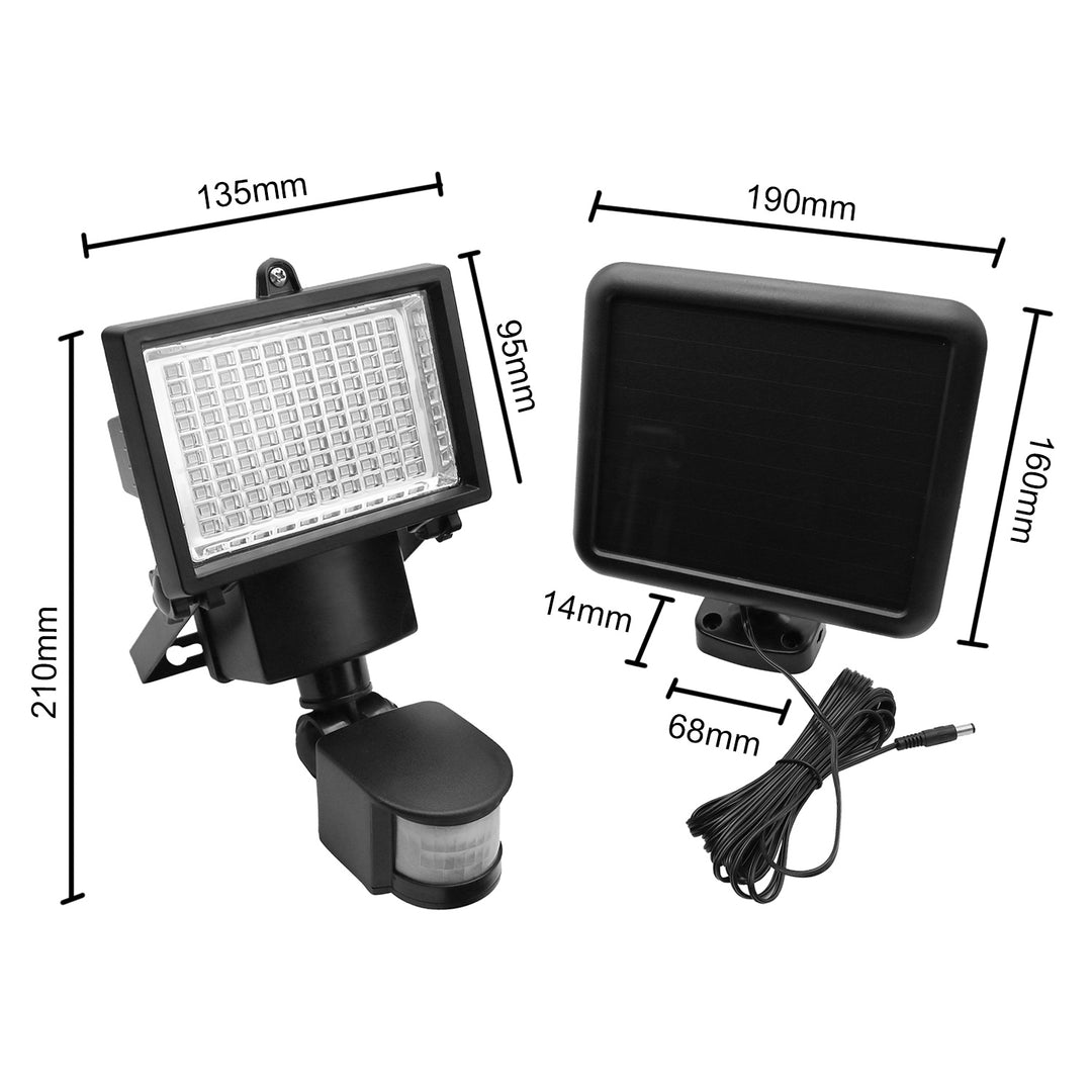 Lămpi solare LED Spotlight cu senzor de mișcare Floodlight lumina solară de perete lumina solară cu senzor crepuscular IP44 6W 360 Lumen 6000K