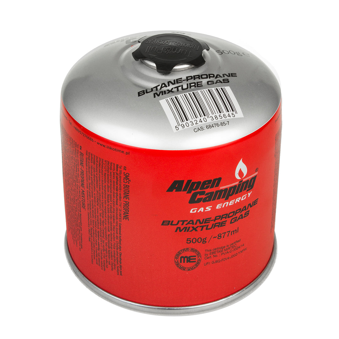 Rezerva gaz butan, 500 g, IK008, Alpen Camping, rosu