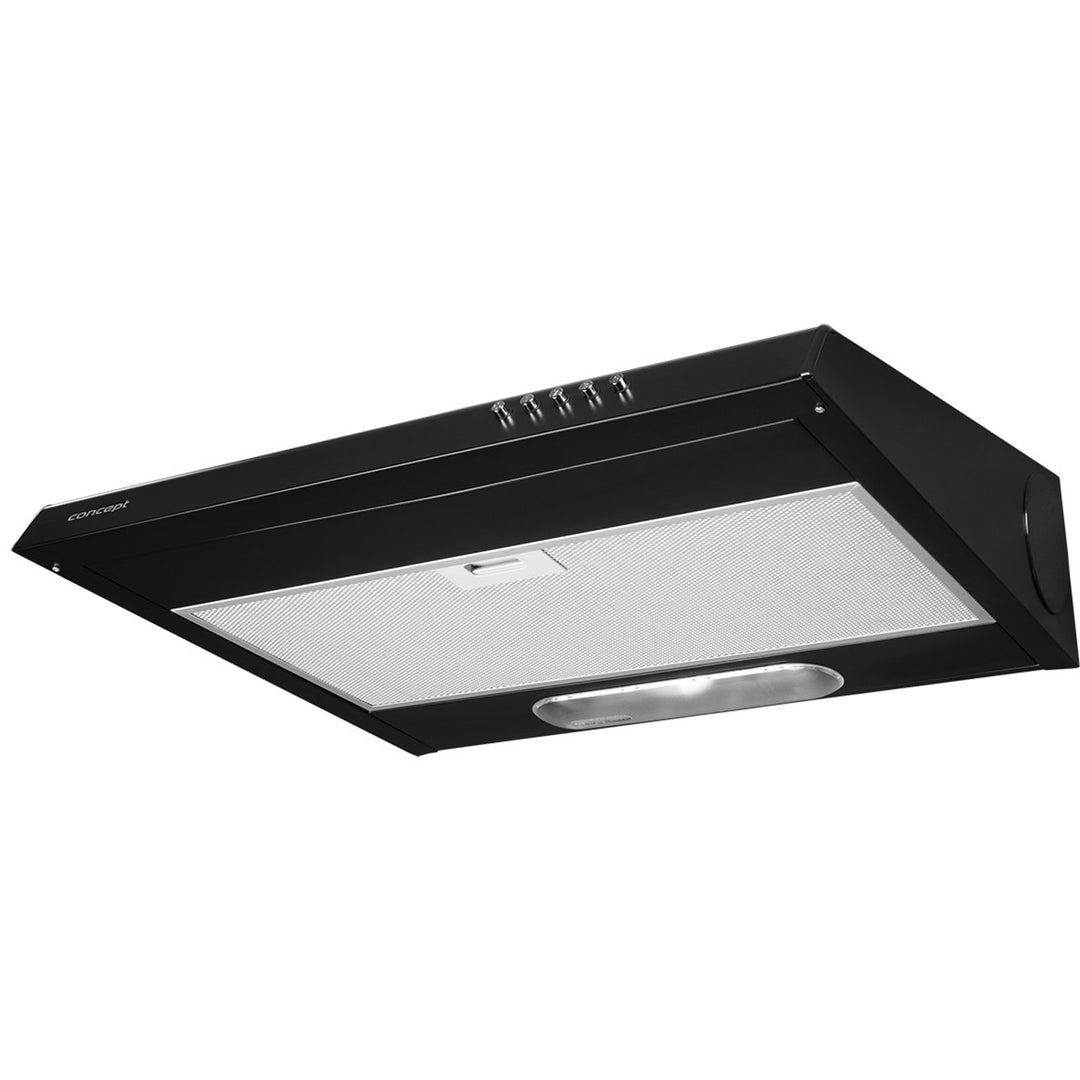 Hota sub dulap 60cm Concept OPP2060bc negru cu filtru de grăsime