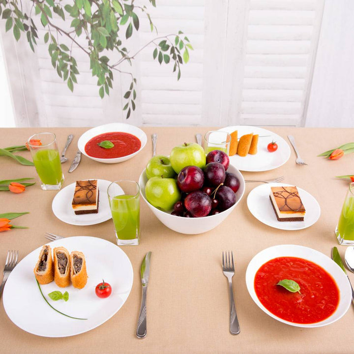 Set de cină Arcopal Zelie alb 18 bucăți pentru 6 persoane
