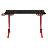 Birou gaming LED, maxim 100 kg, Nanors RS163, 120 x 60 cm, negru-rosu