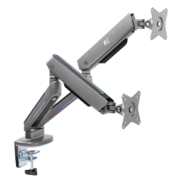 Suport pentru 2 monitoare RGB LED, Nanors RS166, argintiu