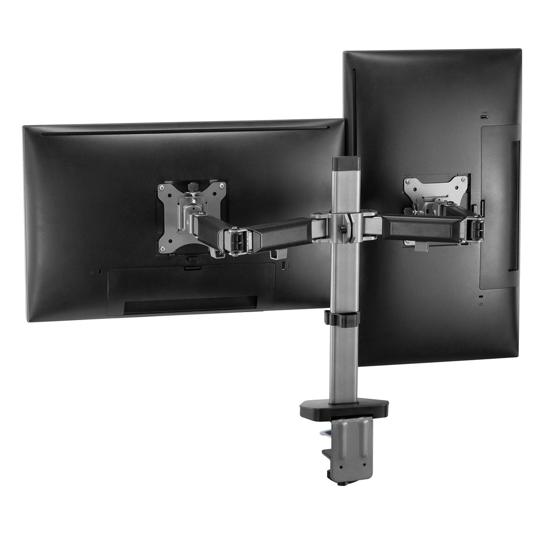 Suport pentru 2 monitoare Deluxe, Ergo Office ER-449, 17-32", argintiu