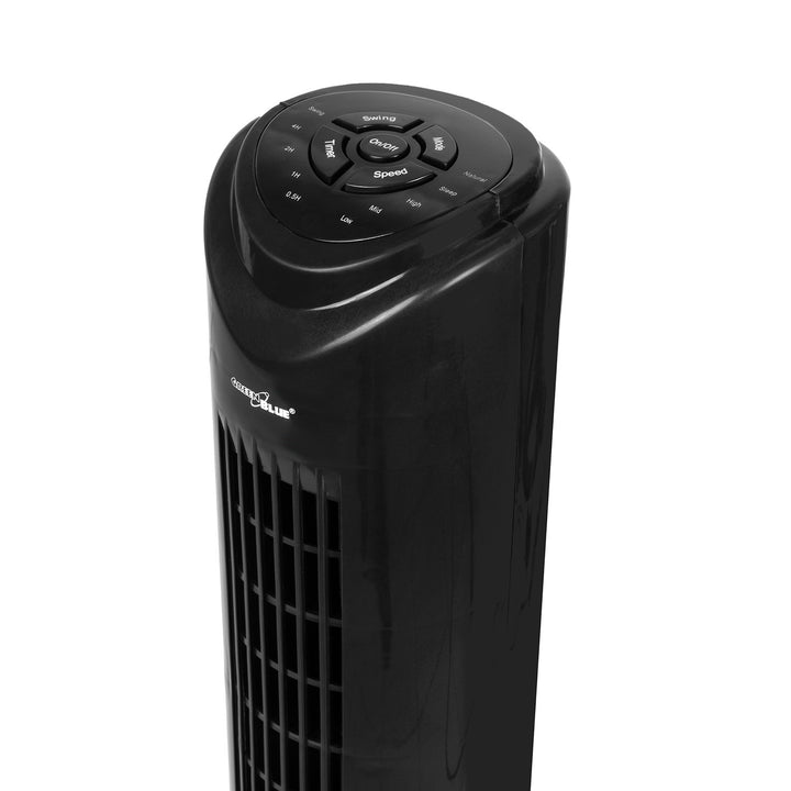 Ventilator turn GreenBlue GB645, cu telecomanda, 82 cm, negru, 3 viteze
