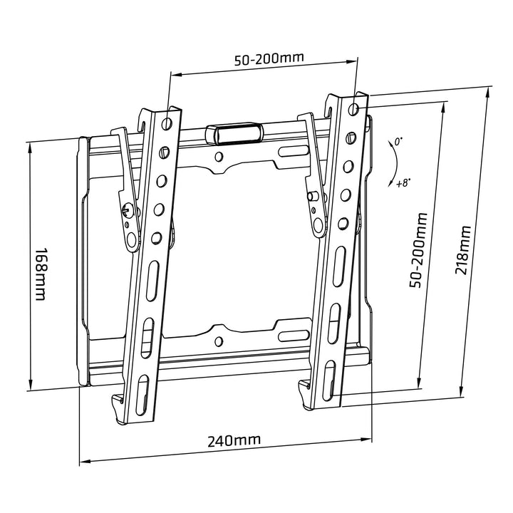 Suport pentru televizor Maclean, max. VESA 200x200, 13-42 inci, până la 25 kg, negru, MC-942