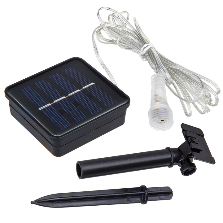 Maclean MCE411 Solar Led Lights 2.4m, 144 de LED-uri, modul LED, baterie Li 800mAh, căderea ghețurilor