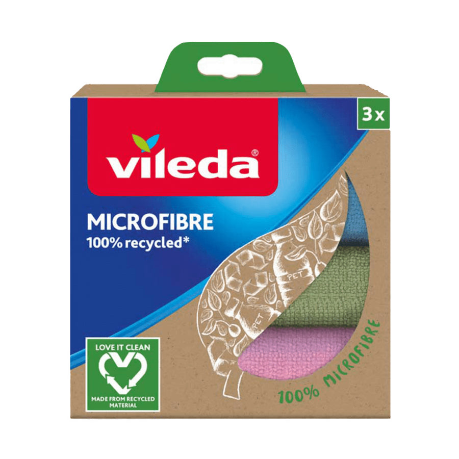 Set de 3 cârpe Vileda Microfiber 100% reciclate