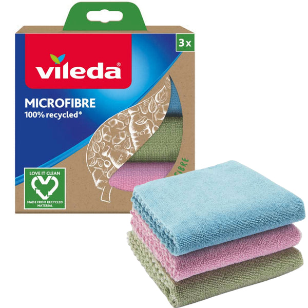 Set de 3 cârpe Vileda Microfiber 100% reciclate