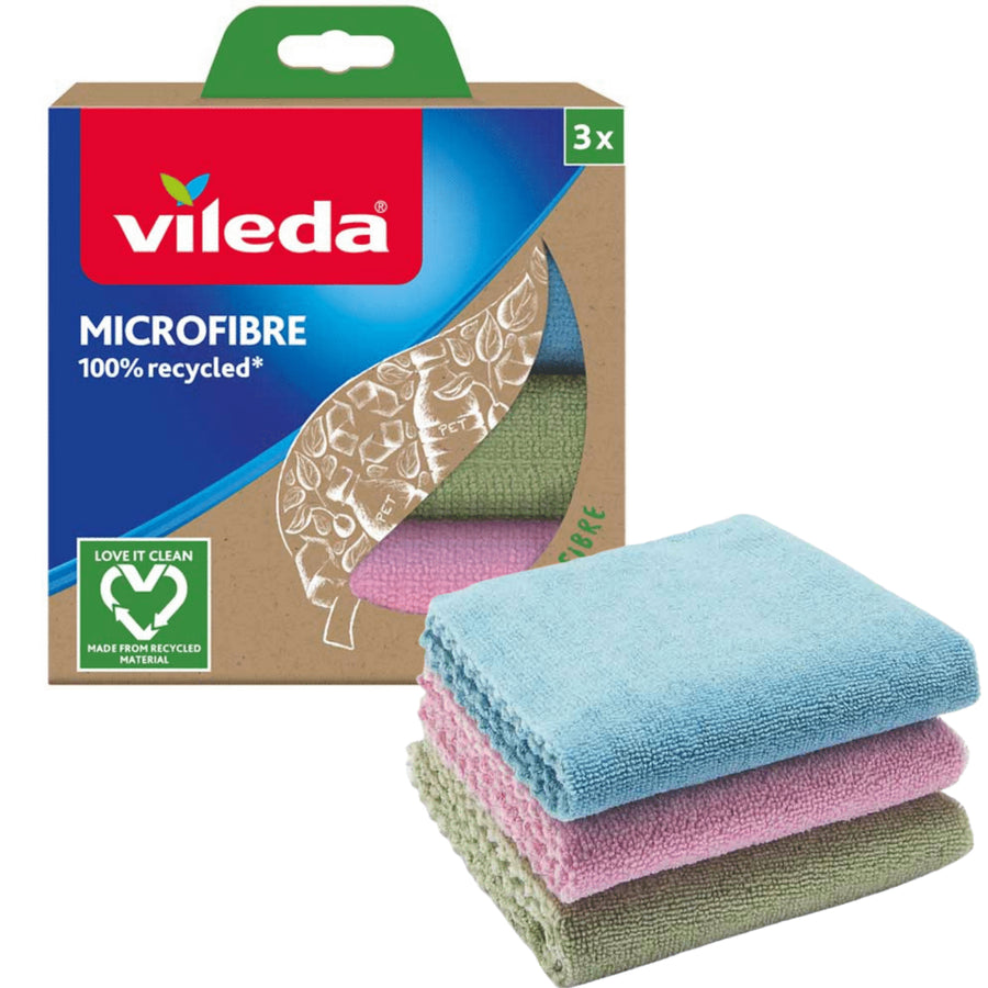 Set de 3 cârpe Vileda Microfiber 100% reciclate