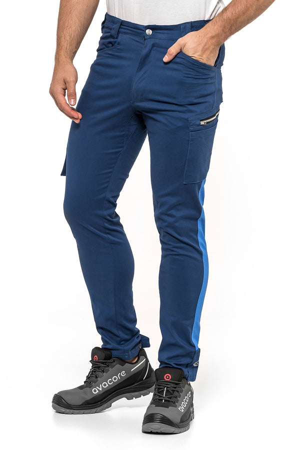 PANTALONI TUBBOS ALBASTRU / ALBASTRU Dimensiune 50