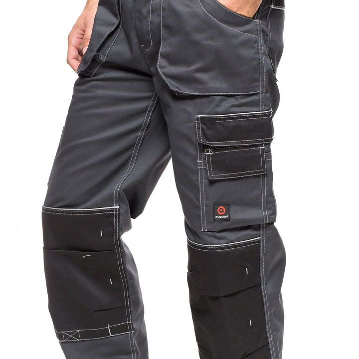 HELIOS BIB PANTALONI GRI-NEGRU Dimensiune 48 (86-90)